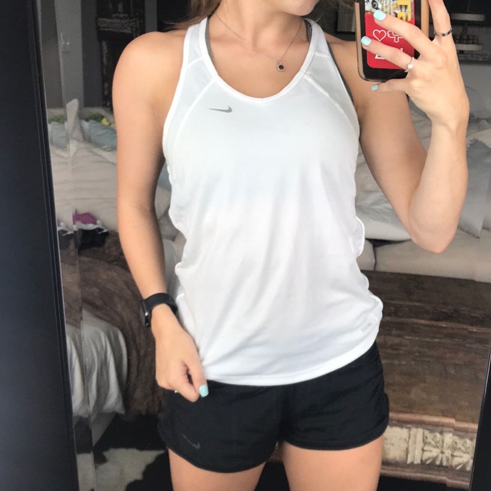 Nike white workout tank